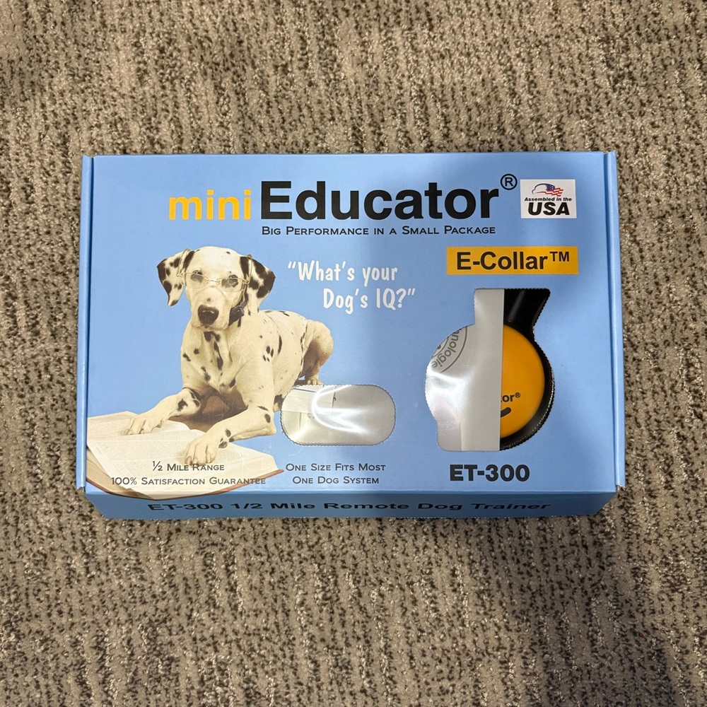 Educator mini E-Collar et-300 dog trainer collar yellow Brand New never used